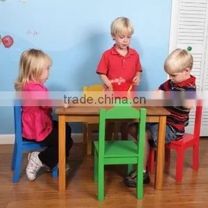 High Quality Kids' Table and 4-Chair Set thumbnail-6
