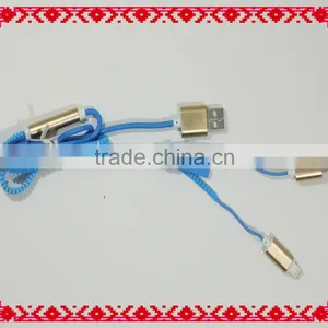 Blue Color Zipper Standard Length USB Charger Cable Assembly thumbnail-1