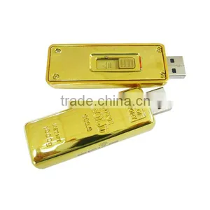 Metal Gold Usb Bar Flash Drive Laser Printing Supplier's Choice thumbnail-1