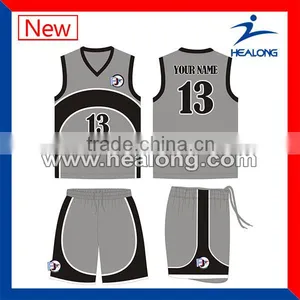 Deep Gray Sports Wear Basketball Jersey Uniform Clothing Any Logo Clothes Design Quality Choice thumbnail-1