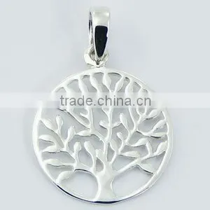 Harmonious Sterling Silver Openwork Tree of Life Pendant thumbnail-1
