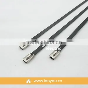Coated Ball-Lock Stainless Steel Cable Ties 16.0MM Wide thumbnail-1