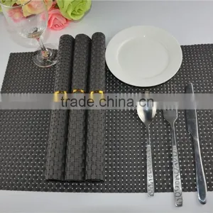 High Quality PVC Placemat Pure Color8*8 Dark Grey 45*30cm 110g Table Decoration thumbnail-2