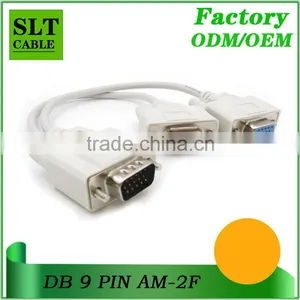 SLT DB 9 Pin Serial Cable 1 Male to 2 Female RS232 Cable thumbnail-5