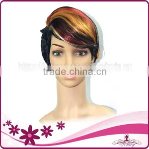 2016 Synthetic Hair Wigs Trend Short Hairstyles With Colours Synthetic Wig Quality Choice thumbnail-1