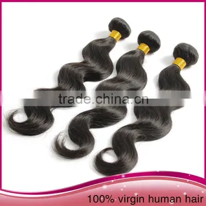 Best Selling 7Q Quality Brazilian Human Hair, Natural Color Body Wave Hair Weaving thumbnail-4