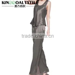 High Grade Female's Long Classic 100% Silk Pajama In 19mm thumbnail-1