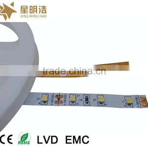 DC 12V/24V SMD 3528 60LEDs/M 4.8 Watt per Meter White PCB With CE/RoHS/LVD 3528 Led Strip thumbnail-1