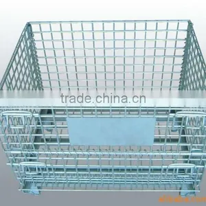 High Quality Steel Wire Mesh Folding Storage Cage thumbnail-1