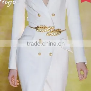 Best Deal 2016 Women Fashion Metal Leaves Cummerbund Elastic Casual Joker Waist Belt thumbnail-1