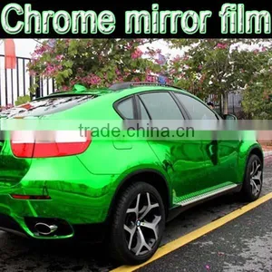 Chrome Green Mirror Film With Air Channels 1.52*30m thumbnail-1
