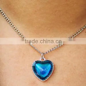 2016 New Fashion Gift Color Change Mood Heart Pendant Necklace for Wholesale Supplier's Choice thumbnail-2