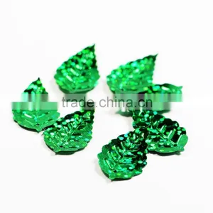 Green Bulk Color Loose Sequin in Leaf Shape in 2014 New Design thumbnail-1