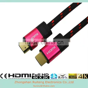 V1.4 and V2.0 Pink High Speed Hdmi Cable With Ethernet and Gold Connector Support 3D and 4k thumbnail-1