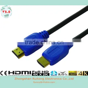 Blue High Speed HDMI Cable With Ethernet and Gold Connector Support 3D and 4K From 0.5-100m thumbnail-5