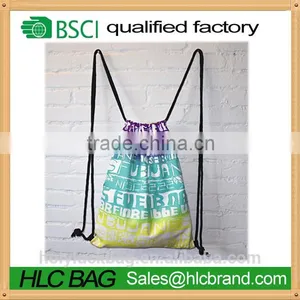 Fashion Heat Transfer Print Rainbow Drawstring Bag Reusable Rucksack thumbnail-1
