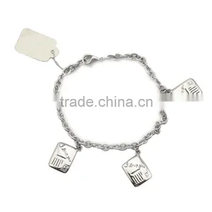 Factory Price Stainless Steel I LOVE YOU Tags Charm Bracelet Wholesale thumbnail-2