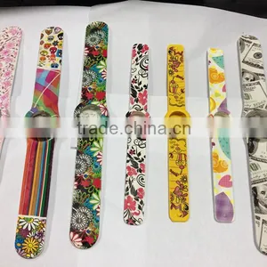 Ladies Slap Watches With Full Printing Flower Ladies Clap Watches thumbnail-2