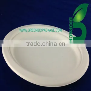 Biodegradable and Disposable Sugarcane Pulp Curry Plate thumbnail-1