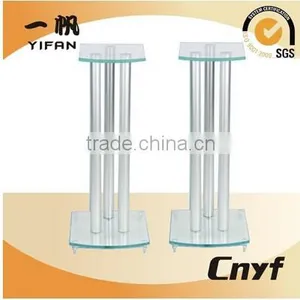 2015 Pair 650 Height Glass Speaker Stand Mounts thumbnail-1