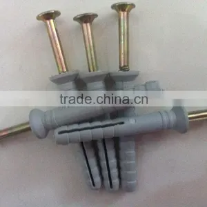 Nylon Hammer Fixing Anchors With Nail Screw thumbnail-1
