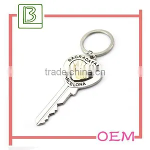 Custom Barcelona Souvenir Spin Key Shaped Keychain thumbnail-1