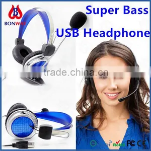 High-quality Stereo USB Computer Microphone Headphone thumbnail-1