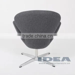 Replica Swan Chair - Grey Fabric thumbnail-4