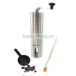 Customized Stainless Steel Manual Ceramic Burr Mill Coffee Grinder With Logo thumbnail-3