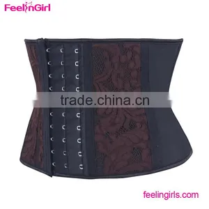 Brown Middle Latex Reinforce Lace Best Waist Cinchers thumbnail-2