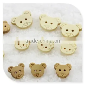 Natural Animal Wooden Button For Garment Decoration thumbnail-1
