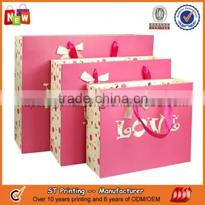 Pink Rose Flower Design Gift Paper Bag thumbnail-1