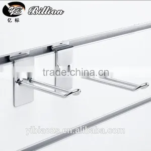 Hanging Hooks Supermarket Slatwall Board Hooks Chrome Display Stand Hook thumbnail-2