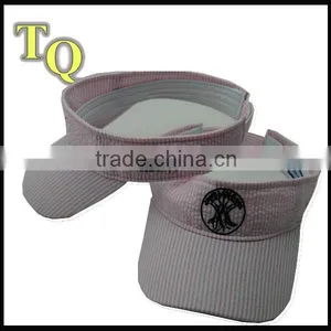 White and Pink Curved Brim Sun Visor Cap thumbnail-1