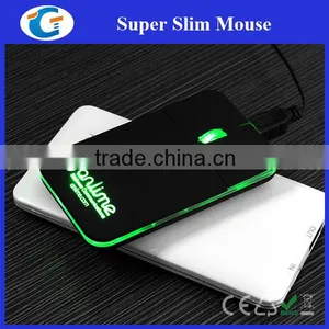 Pocket Size Computer Hardware Mouse Wired With Led Logo thumbnail-4