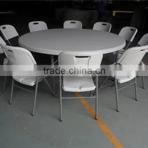 6ft Round Plastic Folding Table thumbnail-4