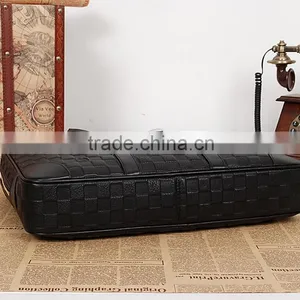 Factory Price Briefcase Men's Woven Briefcase PU Leather Bag With Tote thumbnail-4