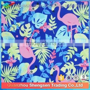 Bird and Floral Prints Nylon Spandex Swimwear Fabric thumbnail-1