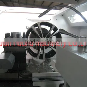 Car Alloy Wheel Surface Diamond Cutting Cnc Lathe With Digitizer Probe Controller CK6166A thumbnail-6