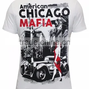 Digital Printed High Quality Stylish Hot Selling Round Neck Tshirts thumbnail-1