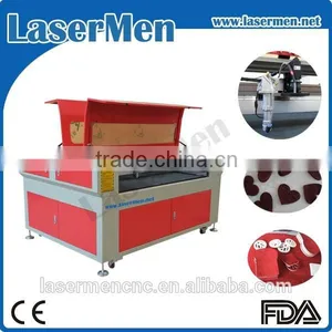 Leather Fabric Cloth Laser Cutter Machine With CCD System LM-1290 thumbnail-1