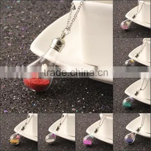 IN Stock Wish Mini Bottle Necklace Dandelion Seeds Dried Flower Glass Necklace Handmade thumbnail-4