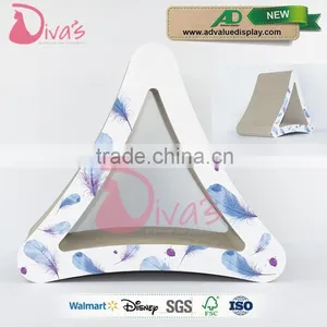 China Supplier Trangle Three Sides Corrugated Cardboard Cat Scratcher Best Cat Scratch Post Quality Choice thumbnail-1