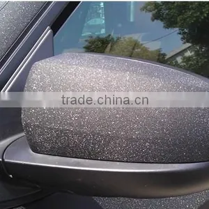 TSAUTOP Top Quality 1.52x30m Air Free Bubbles Black Diamond Glitter Vinyl Wrapping Roll Film thumbnail-2