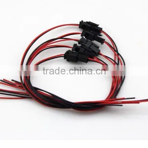 Wholesale SM 2-Pin LED Light Connector Female & Male Black Plug With Wire Cable thumbnail-3