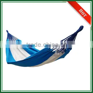 Retail Custom Logo Single Cotton Outdoor Hammock With Rope thumbnail-1