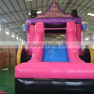 2016 New Design China Sunjoy Inflatable Pink Combo Castle Combo With Slide for Sale Outdoors thumbnail-3