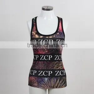 F5S15034 Fashion Custom Print Fitness Tank Tops for Women thumbnail-1