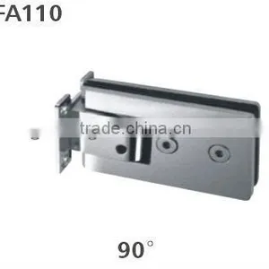 90 Degree Glass to Wall Brass Glass Hinge thumbnail-1