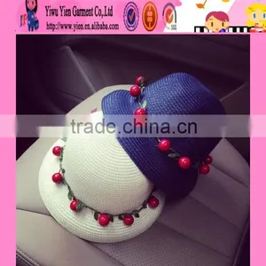 2016 Professional Ladies Flower Sunshine Beach Hat Summer Wear Fashion Ladies Handmade Hat Straw thumbnail-1